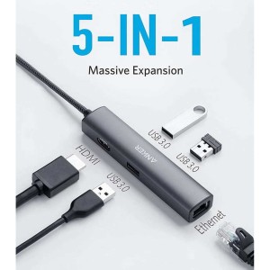 هاب 5 پورت انکر مدل A8338 USB C